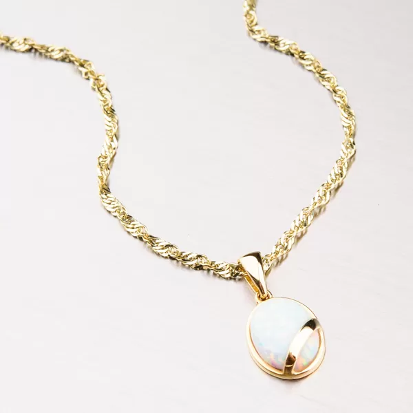 Zlatý přívěsek s opálem 43-21737