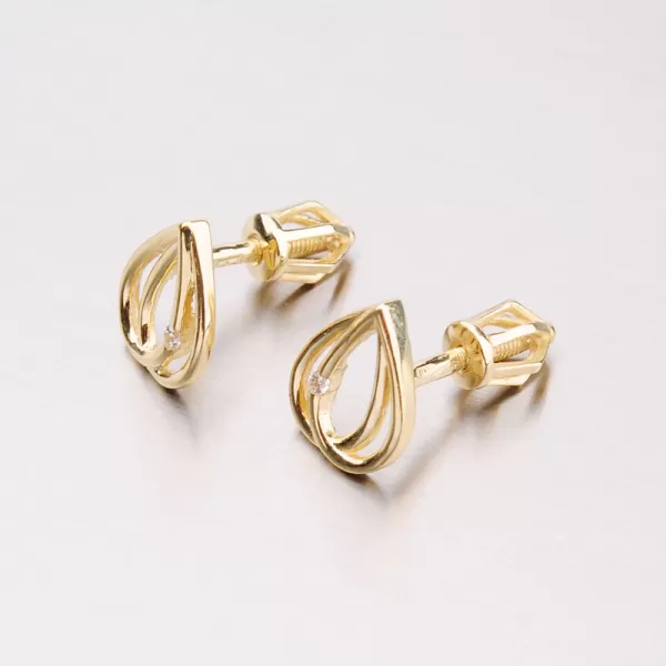 Zlaté náušnice pecky 42-31649