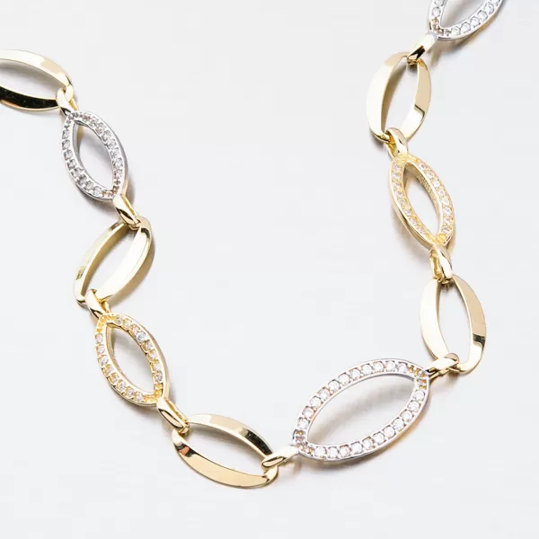 Zlatý náramek se zirkony PKL14-001