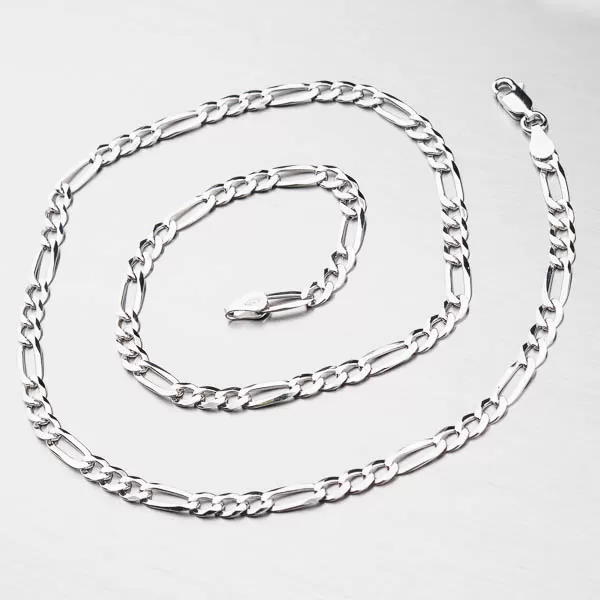 Stříbrný řetízek figaro 3+1 CHRS-073-120-FLAT