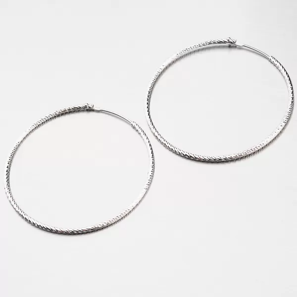 Náušnice facetované kruhy 45 mm M8019