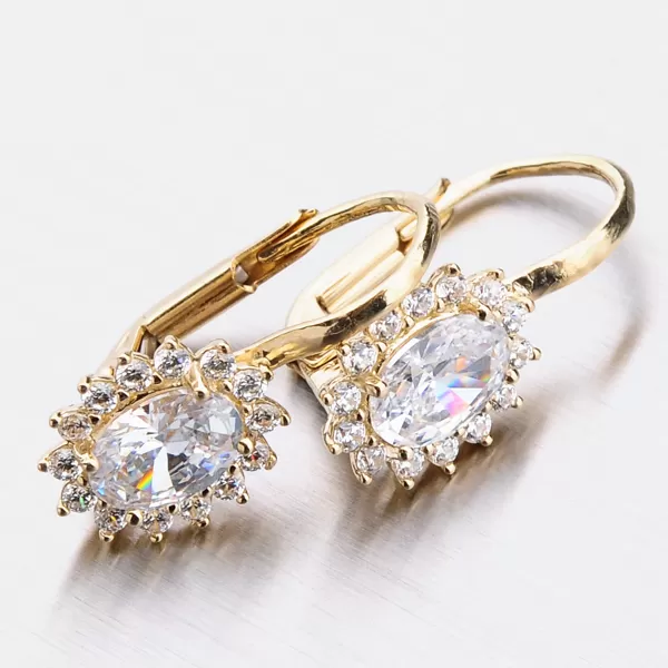 Zářivé náušnice se zirkony 12-524