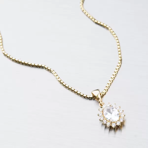 Zlatý přívěsek s akvamarínem 13-345