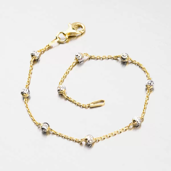 Stříbrný náramek s kuličkami CHRS-ST-RN-C0001-YR-003