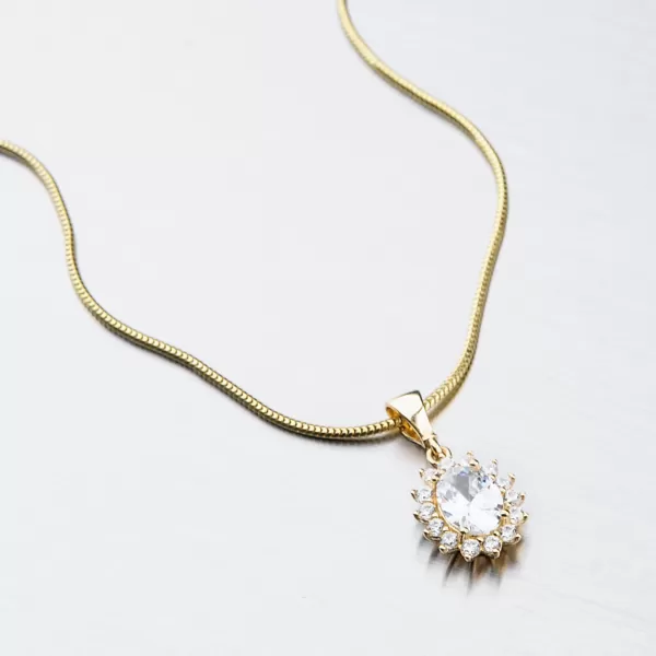 Zlatý přívěsek se zirkony 13-347