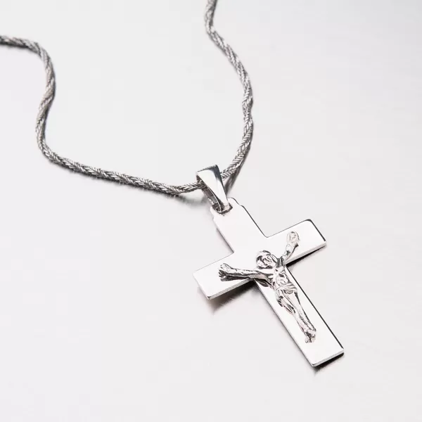 Stříbrný kříž s Ježíšem P1901676-1132-SLX