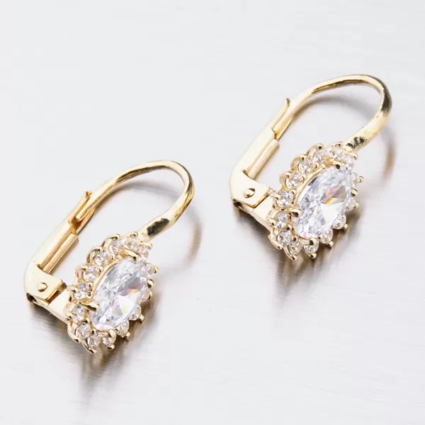 Zářivé náušnice se zirkony 12-524