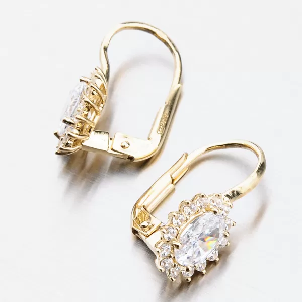 Zářivé náušnice se zirkony 12-524