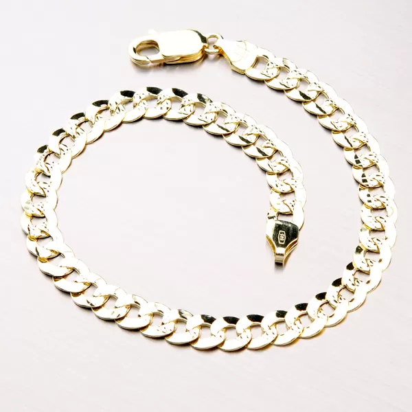 Řetízek žluté zlato 585 řetěz Pancer s gravírováním 45-1220