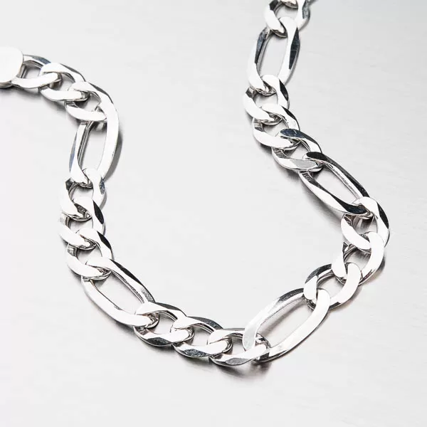 Stříbrný masivní náramek Figaro 3+1 CHRS-073-180-FLAT