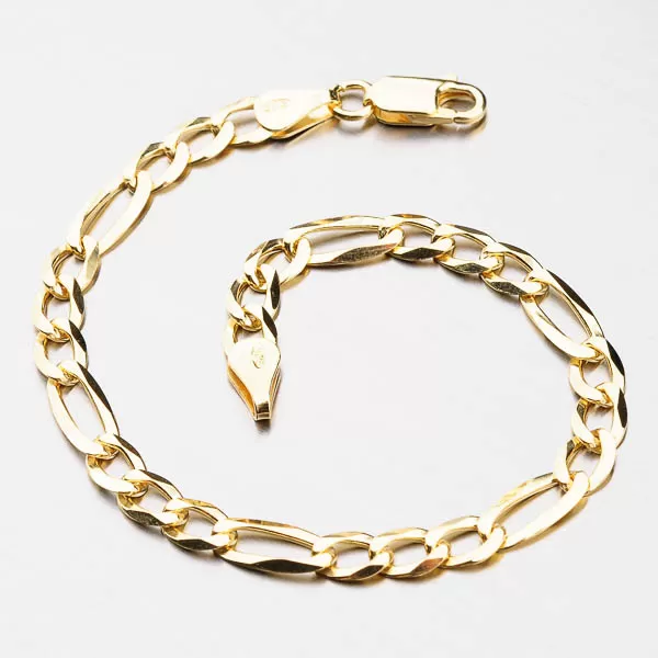 Pozlacené Figaro - stříbro 925 CHRS-073-150-FLAT-AU