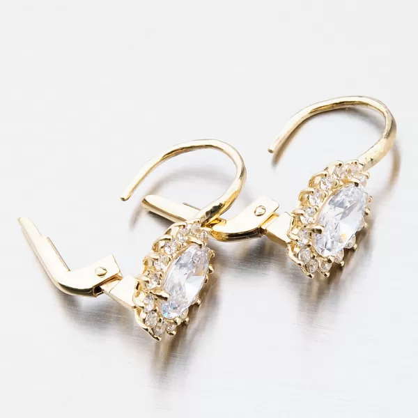 Zářivé náušnice se zirkony 12-524