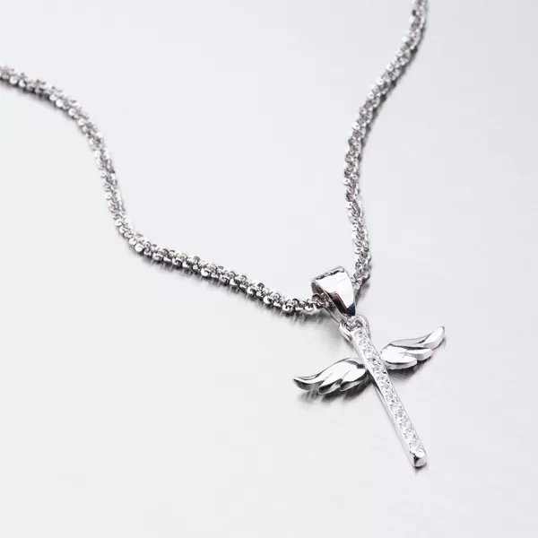 Přívěsek stříbro 925 křížek se zirkony HST-13229