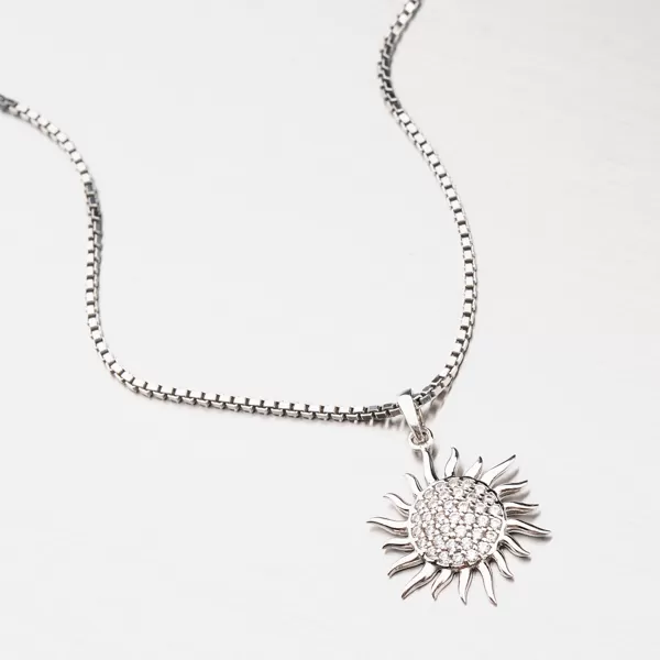 Zlatý přívěsek se zirkony 43-21724