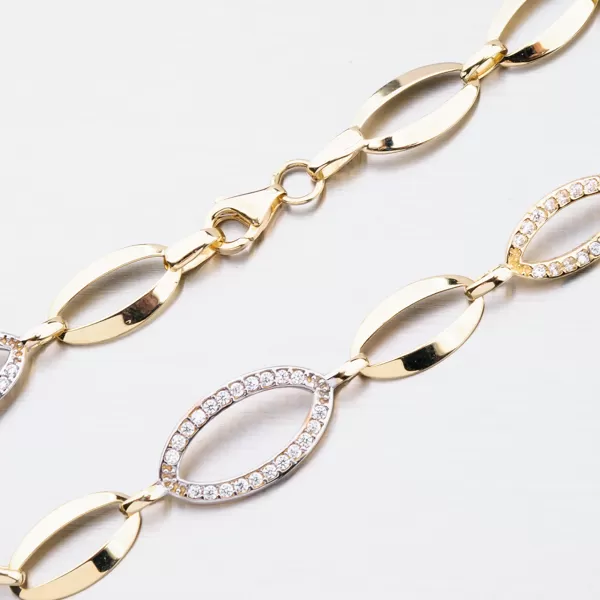 Zlatý náramek se zirkony PKL14-001