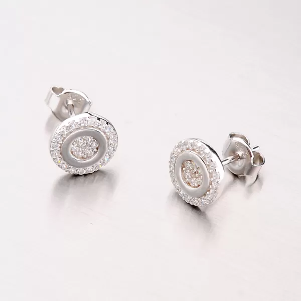 Náušnice pecky se zirkony GLM12-048