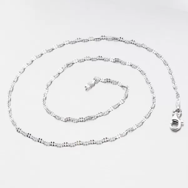 Stříbrný řetízek s lesklými facetami CHRS-DAISY-030