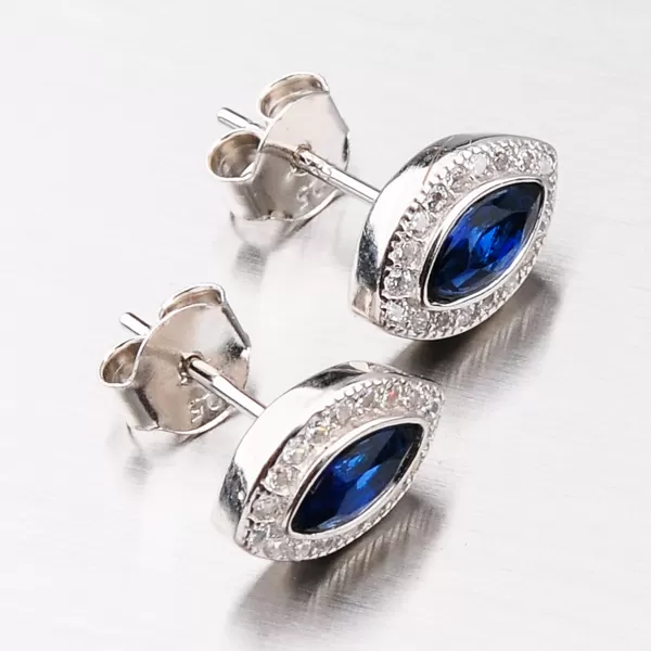 Náušnice pecky stříbro 925 se zirkony SETST-12201