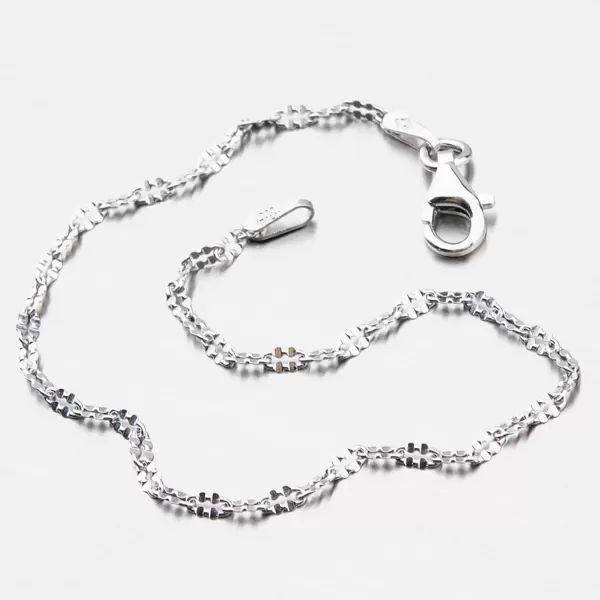 Stříbrný řetízek s lesklými facetami CHRS-DAISY-030