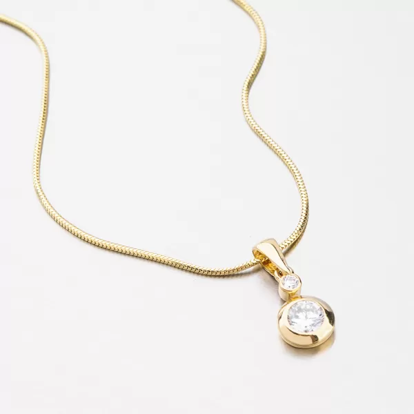 Zlatý přívěsek se zirkony 682P-130017