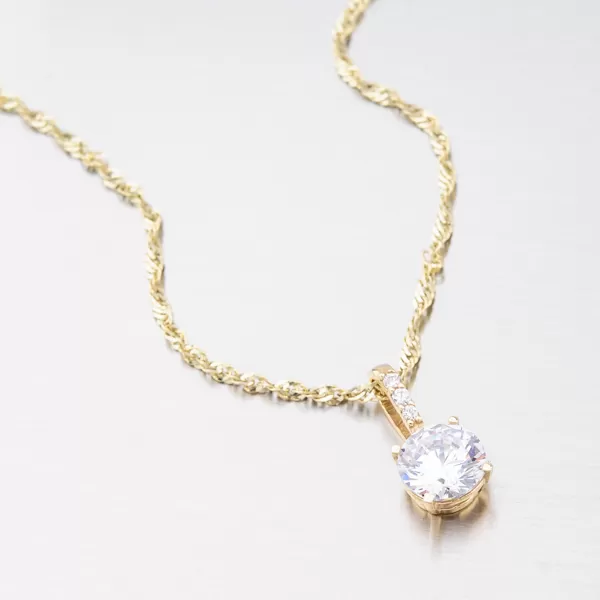 Zlatý přívěsek se zirkony 662P-130199