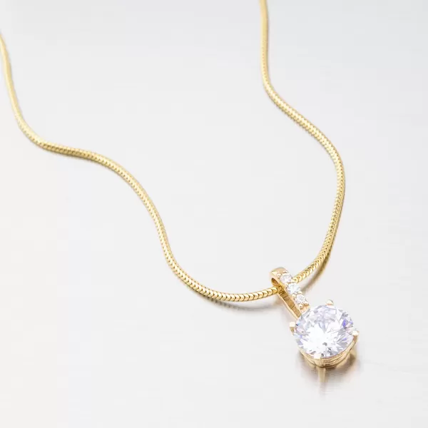 Zlatý přívěsek se zirkony 662P-130199