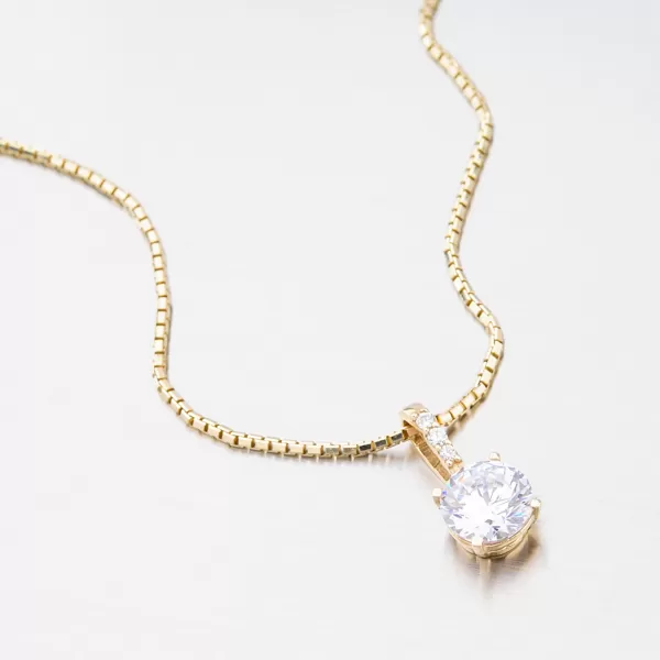 Zlatý přívěsek se zirkony 662P-130199