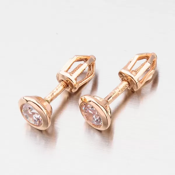 Zlaté náušnice pecky 52DZ-8003CV-SR