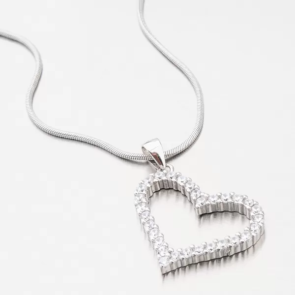 Stříbrný přívěsek srdce HST-13564