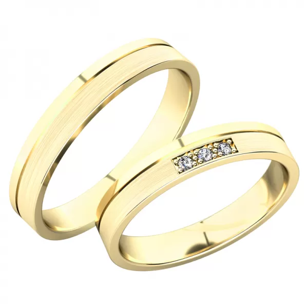 Snubní prsteny z bílého zlata SP-61079B