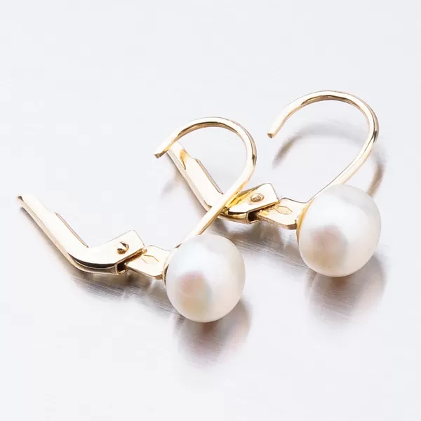 Visací náušnice s perlou 52GZ-8002Z-KL