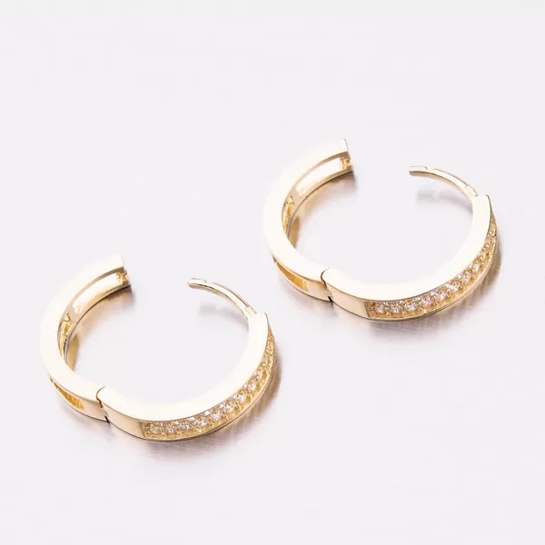 Zlaté kruhy se zirkony 12-570