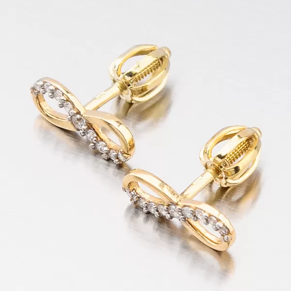 Zlaté náušnice pecky nekonečno v žlutém zlatě 52GZ-60149Z-SR