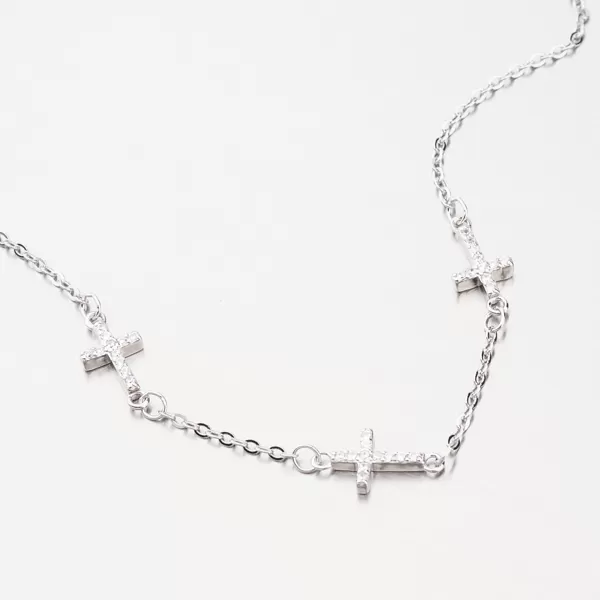 Stříbrný náramek se zirkony BST-14352-02