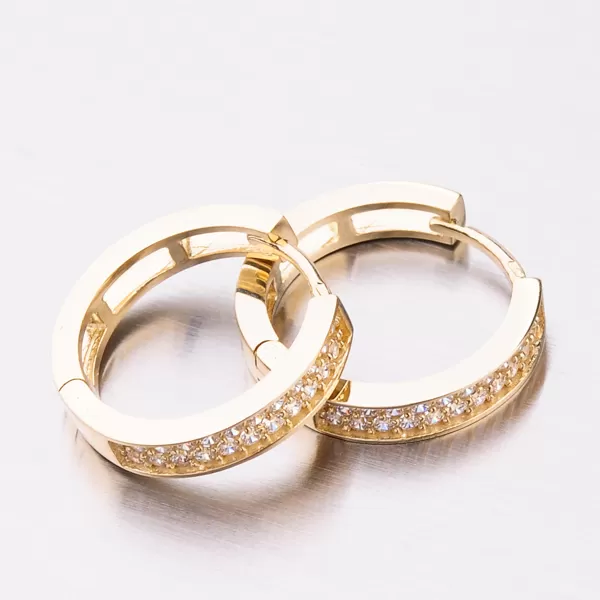 Zlaté kruhy se zirkony 12-570