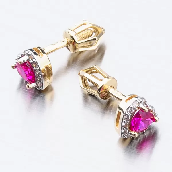 Náušnice pecky se srdíčkem 52GZ-8015ZCB-SR