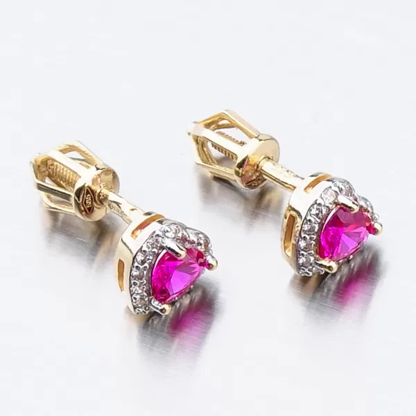 Náušnice pecky se srdíčkem 52GZ-8015ZCB-SR