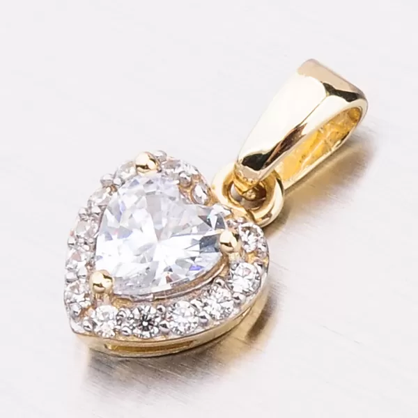 Zlaté srdce se zirkony 53GZ-8016ZBB