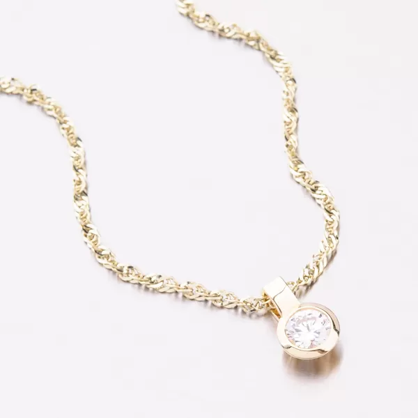 Zlatý přívěsek se zirkonem 53DZ-8005Z-ZIR