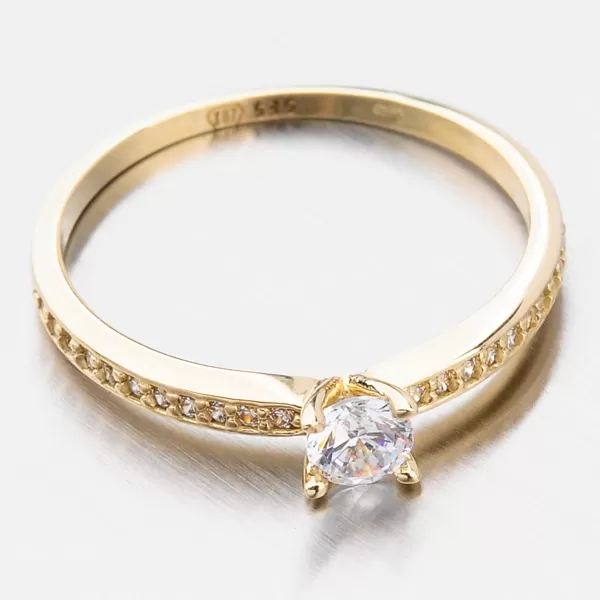 Zlatý prsten se zirkony 51DZ-2523Z-ZIR