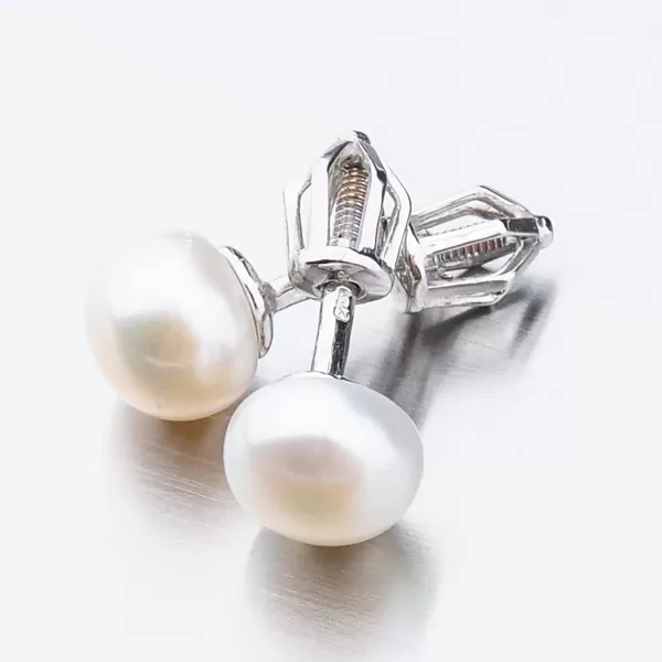 Pecky s perlou v bílém zlatě 52GZ-8002B-SR