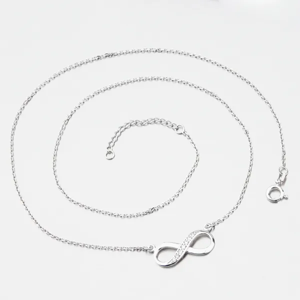 Zlatý náhrdelník - zlato 585 Infinity se zirkony 685P-150673