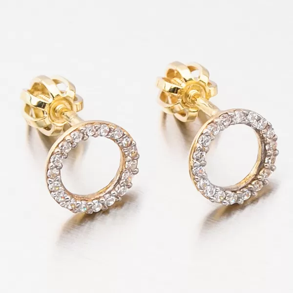 Pecky ve tvaru kruhu se zirkony 52GZ-60240Z-SR