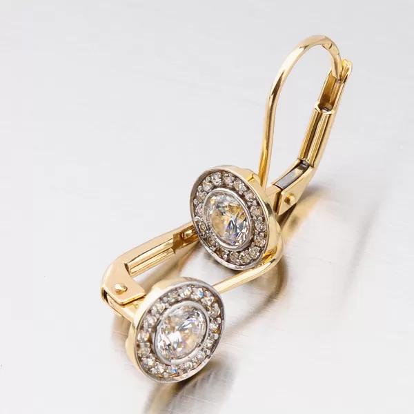 Visací náušnice ve žlutém zlatě 52GZ-8028Z-KL