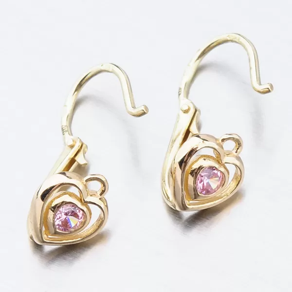 Zlaté náušnice se zirkony 52DN-2752ZR