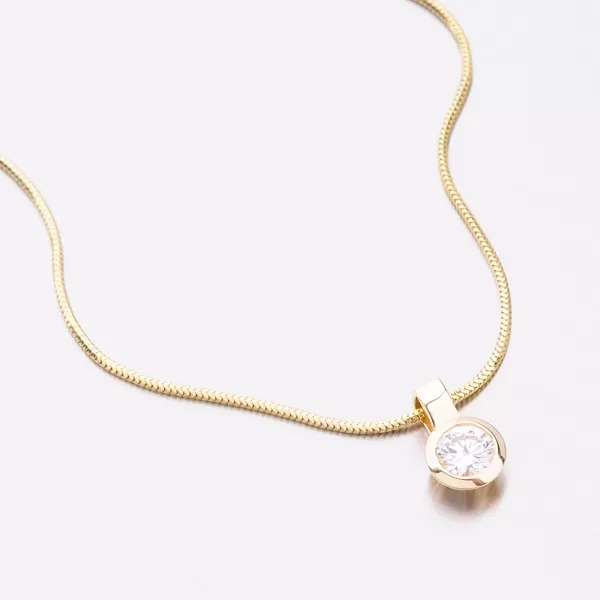 Zlatý přívěsek se zirkonem 53DZ-8005Z-ZIR