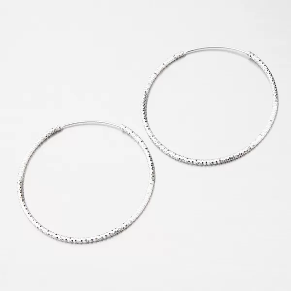 Stříbrné kruhy UCST-12787/45/N