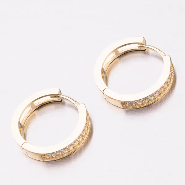 Zlaté kruhy se zirkony 12-570