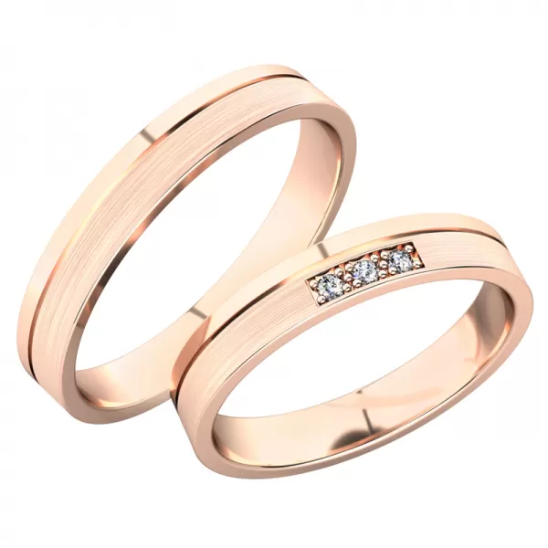 Snubní prsteny z bílého zlata SP-61079B