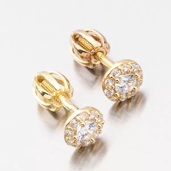 Zlaté náušnice pecky 52GZ-60167Z-SR